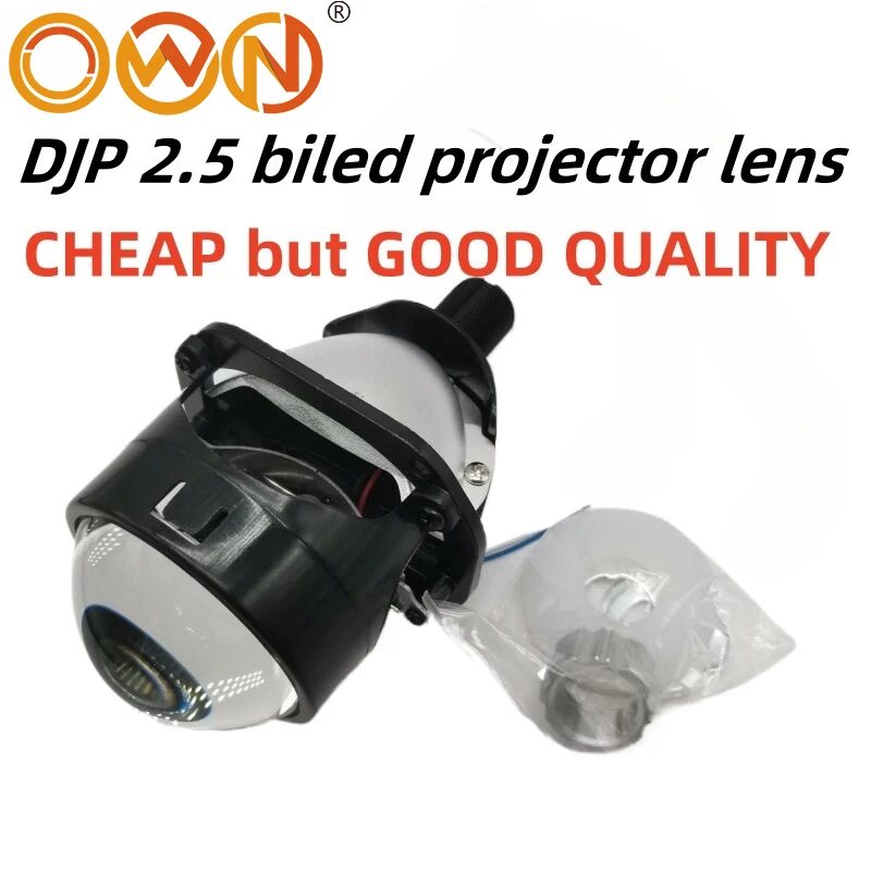 

OWN DJP 2.5" BILED PROJECTOR LENS KITG 2.5 INCH BI LED EASY INSTALL H1 H7 H4 HEADLIGHTS 52W BILED WITH GREAT LOW BEAM LHD RHD