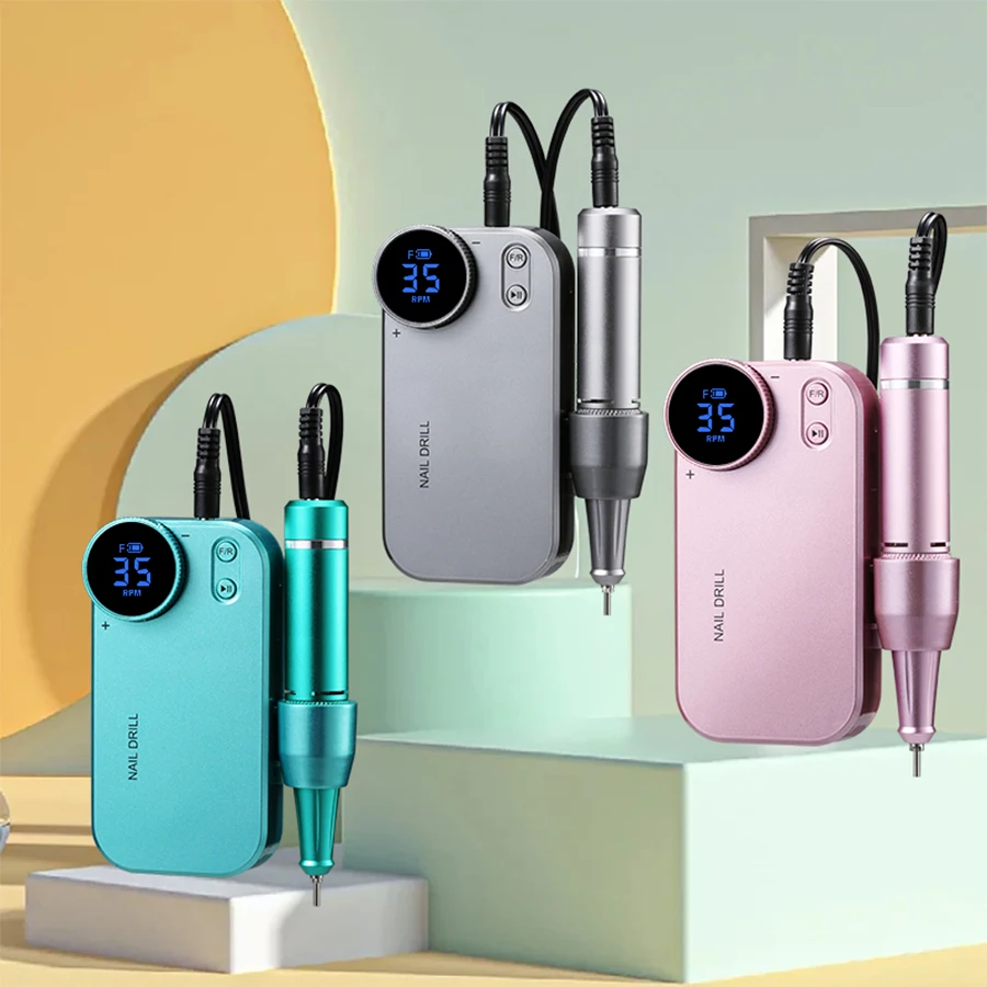المهنية المحمولة القابلة لإعادة الشحن مسمار الحفر طلاء الأظافر المحمولة متعددة الوظائف أدوات مانيكير متعدد الألوان #2