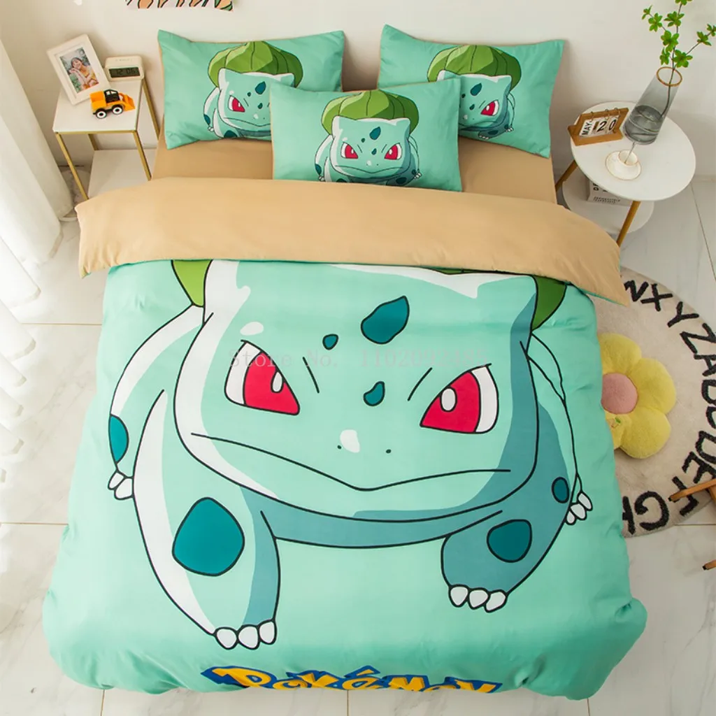 Couette Enfant Pokémon – Pikachu Et Squirtle, Taille Twin, Multicolore