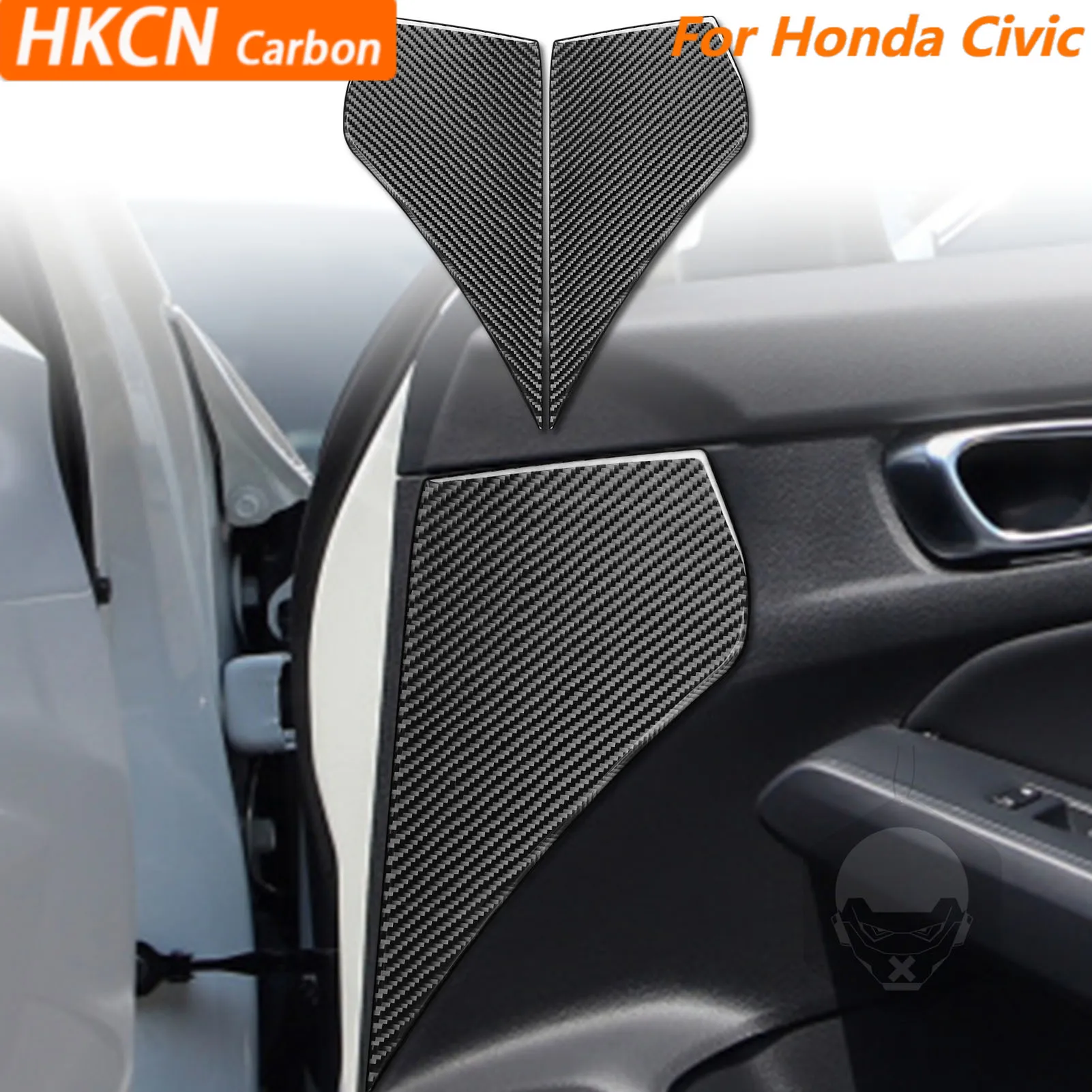 

Защитная панель передней двери для Honda Civic 2022-2025 автомобильные аксессуары, внутренняя крышка из углеродного волокна, модификация наклейки