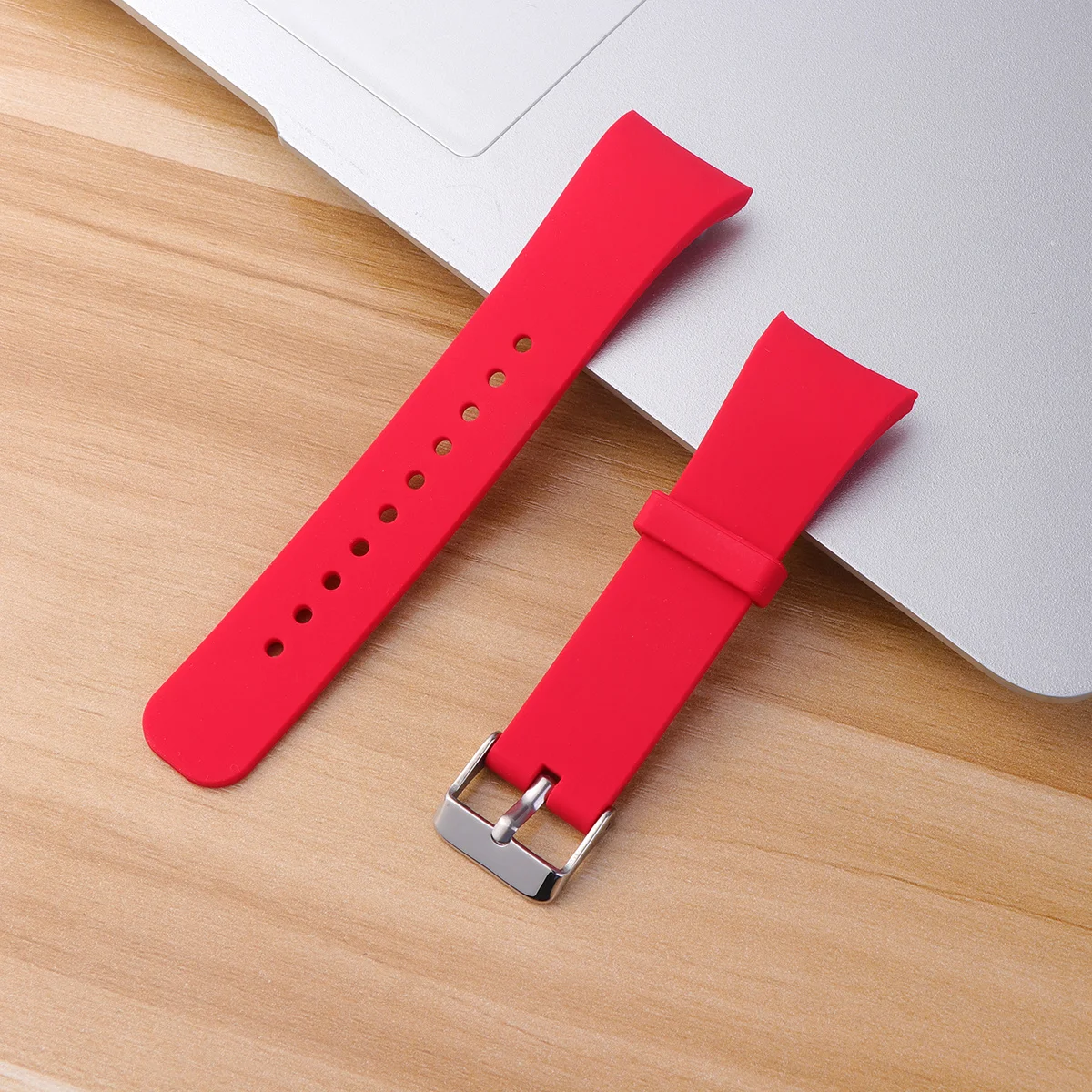 

Silicone Watch Strap Durable Soft Adjustable Sport Smart Watch Band Replacement for R360 Fit2 Pro Red