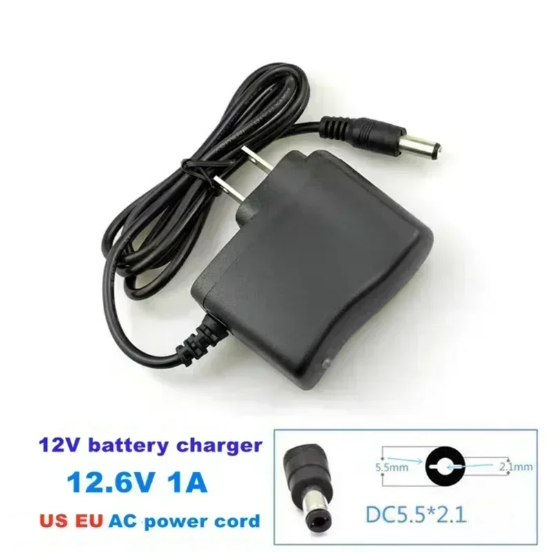 Aleaivy 12V 12800mAh rechargeable lithium battery pack with BMS suitable for speaker monitor LED lights+12.6V charger