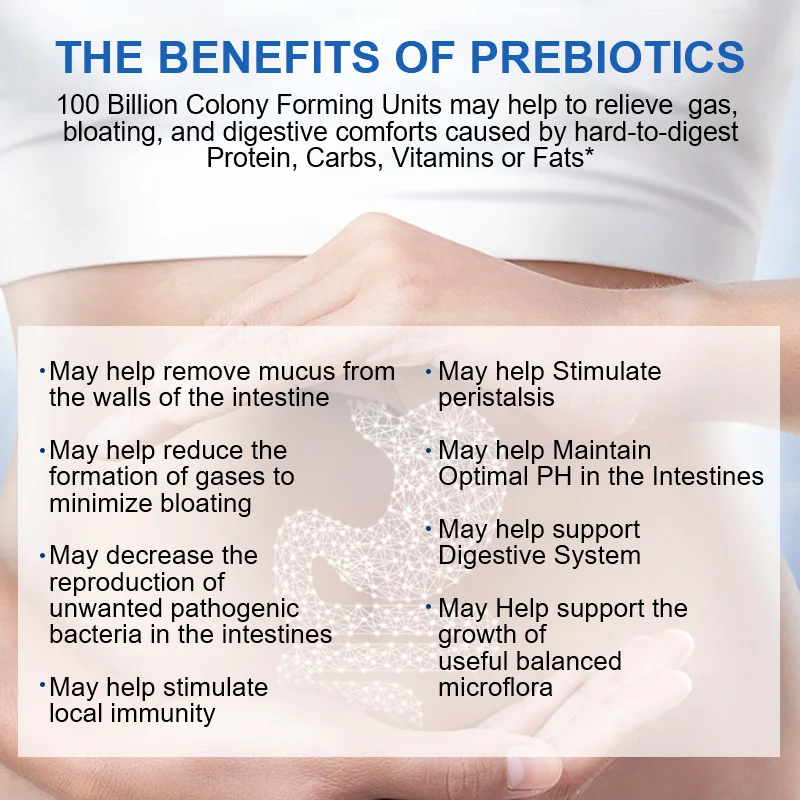 BEWORTHS Probiotic Capsules Help Relieve Bloating and Gas Support Digestive Health Support Abdominal Pain and Discomfort