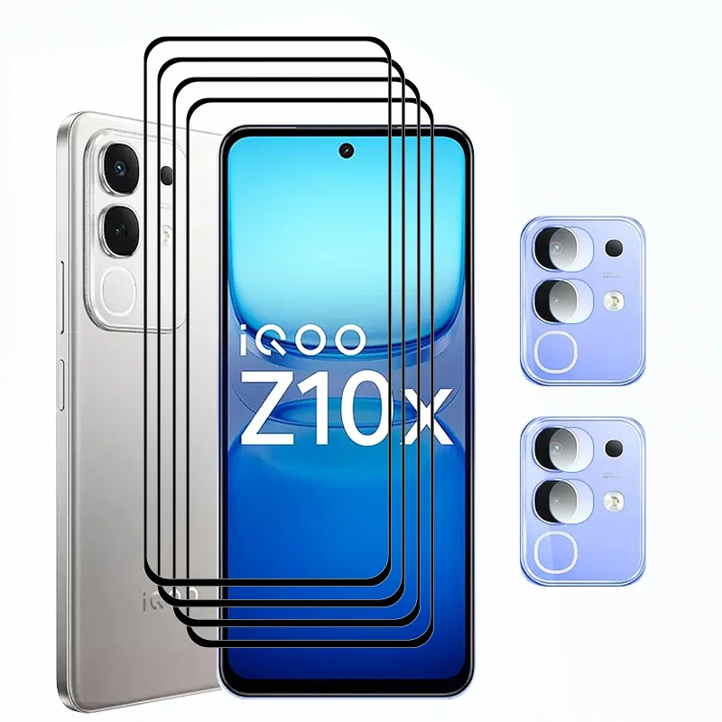 

Upgrade Full Cover Glass For VIVO IQOO Z10X Tempered glass Screen protector Shockproof IQOO Z10X Soft fiber Lens film