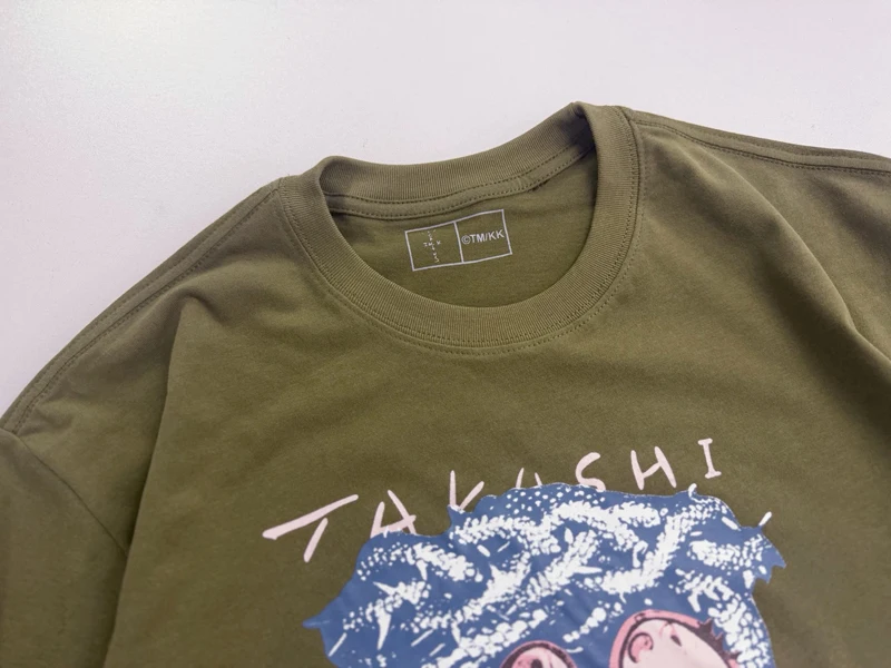 26ss Cactus Jack Tshirt High Street Loose Casual Washed Vintage Men's Women's Short Sleeved T-shirt