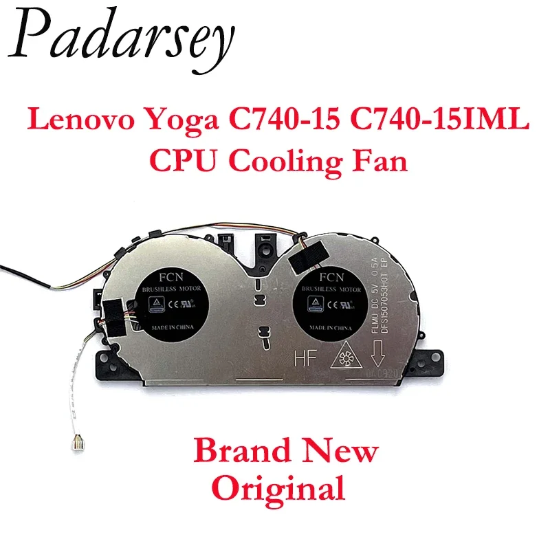 Pardarsey Replacement New Laptop CPU Cooling Fan for Lenovo Yoga C740-15 C740-15IML Series DFS1507053H0T DC5V 0.5A