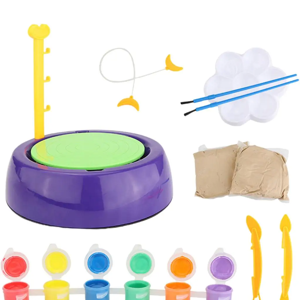 Kit de poterie à monter soi-même, jouets pour garçons et filles, modélisation sèche à l'air, Kits de peinture en argile, cadeaux éducatifs, accessoires pour la maison