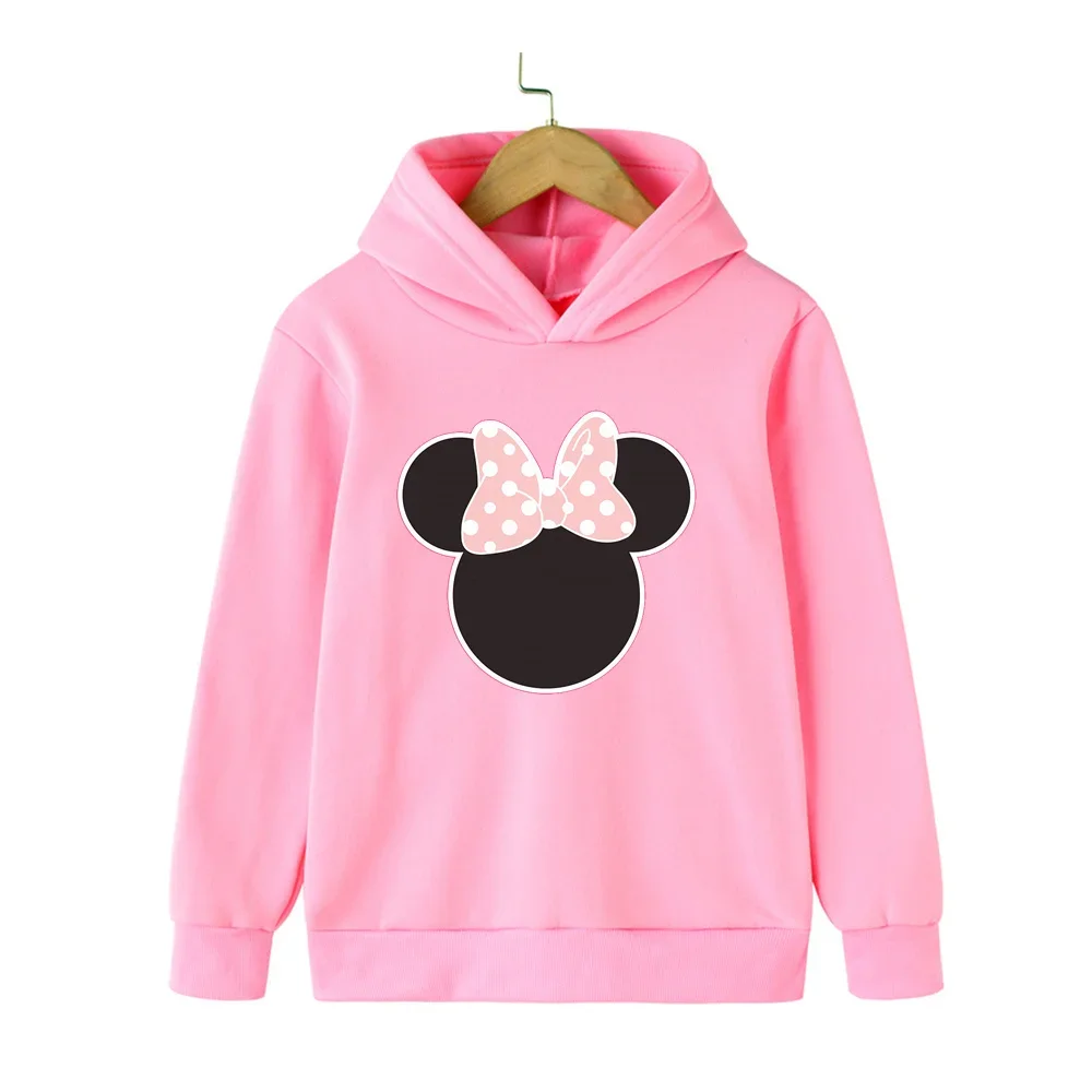 Disney Mickeey Mouse and Minnie Mouse Kids Children Hoodies Autumn Winter Fashion Boys Sweatshirts Girls Boys Clothes 3-14Years