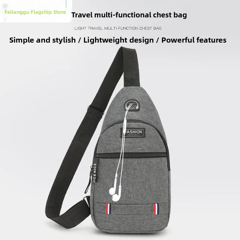 

New Men's Canvas Waist Bag Casual Shoulder Bag Fashionable Waterproof Wear-resistant Crossbody Bag for Leisure And Sports