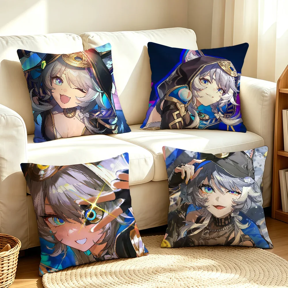 Cipher Honkai Star Rail cushion cover Soft Smooth Pillow Case Hidden Zipper Washable Decorative Couch Office Gift