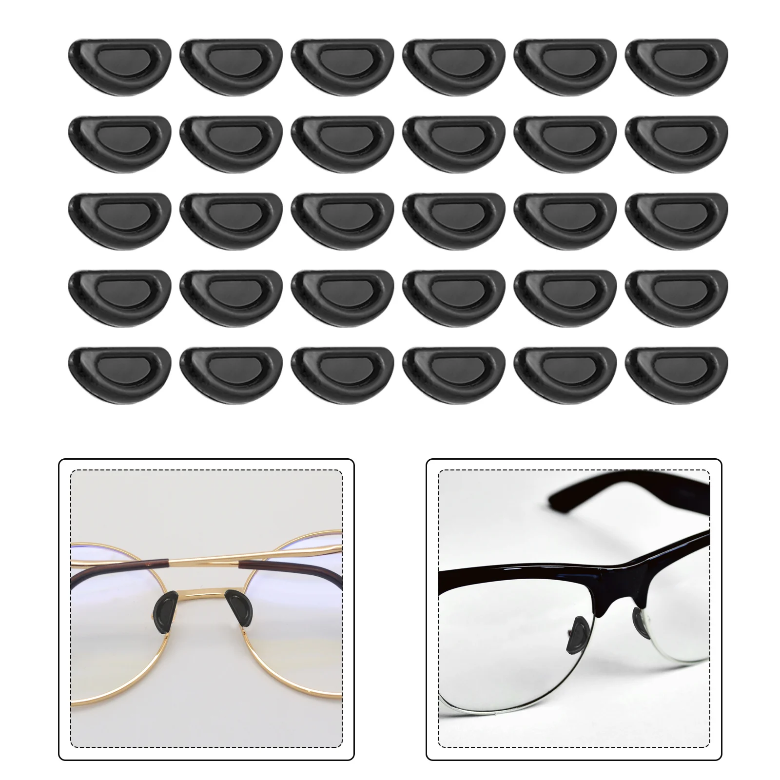 

15Pairs Non-Slip Eyeglass Nose Pads High-Class Material Prevent Slipping Durable Fine Workmanship Eyeglasses Support