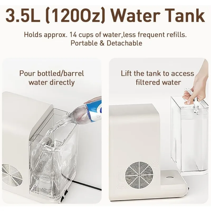 موزع مياه ساخن وبارد فوري من Joydeem، ماكينة تحضير الشاي والقهوة الأوتوماتيكية، درجة حرارة وحجم قابل للتعديل، خالية من مادة BPA، 3.5 لتر 120 أونصة