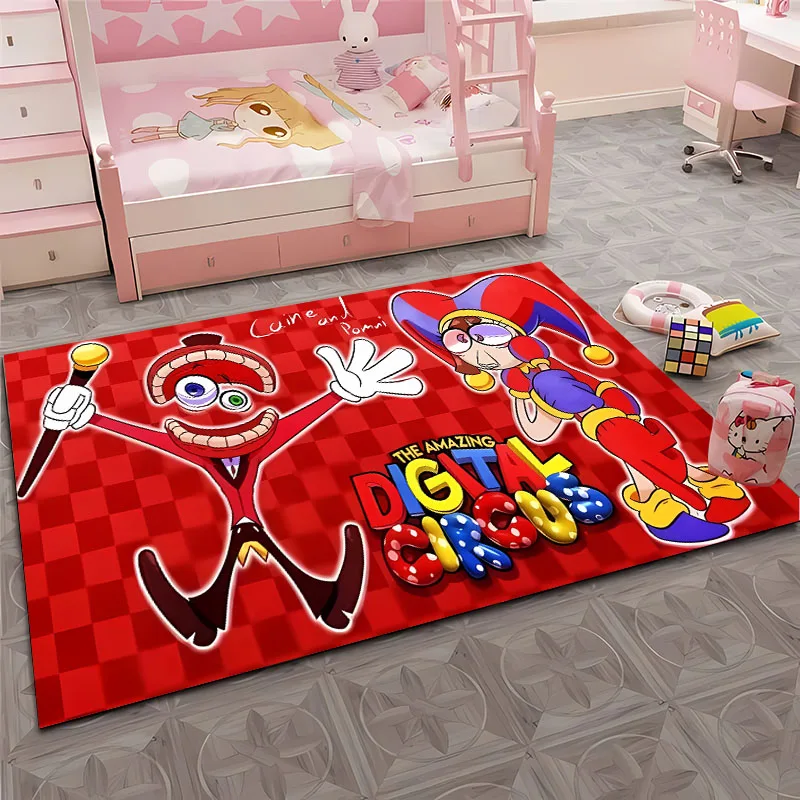 3D Printing The Amazing D-Digital Circus Game Carpet for Living Room Bedroom Kid's Room Sofa Mat Doormat Floor  Anti-slip Rugs