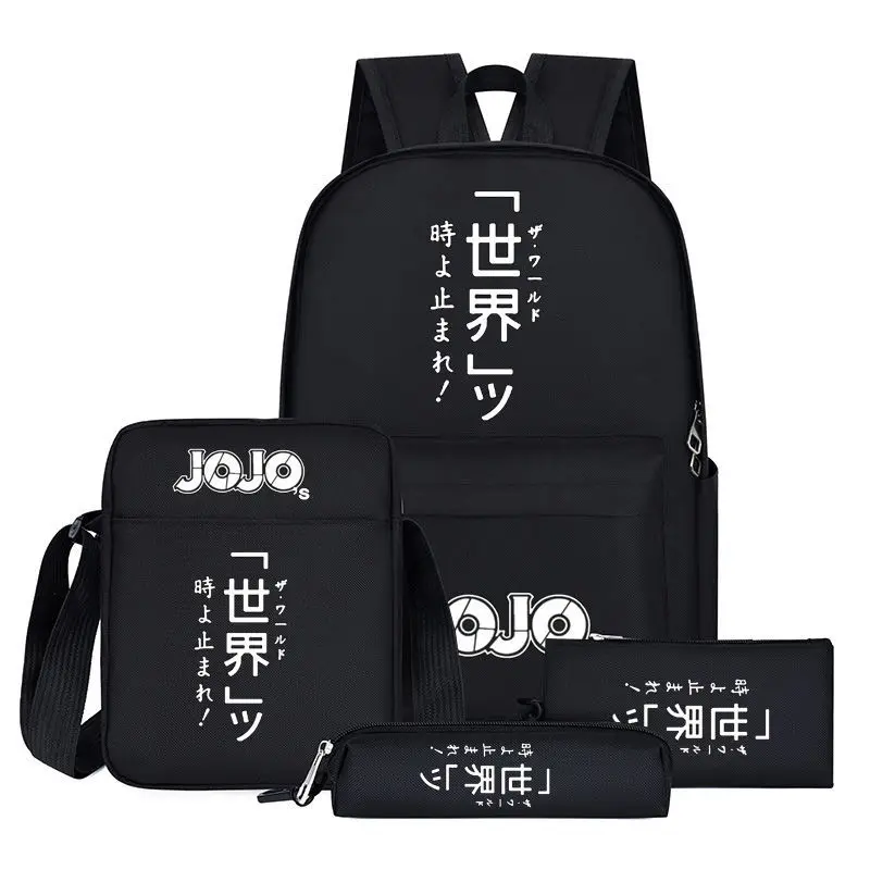 

Anime JoJo's Bizarre Adventure Print Backpack School Bag Large Capacity School Backpack School Pencil Case Back to School Anime