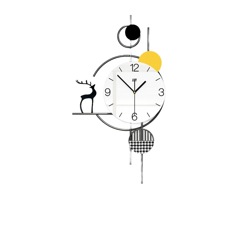 Modern Simple Art Silent Wall Clock 12-inch Creative Decoration Wall Clock
