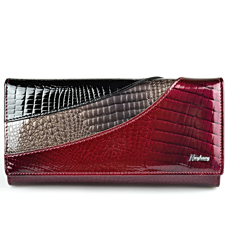 

HH Womens Wallet Genuine Leather Wallets Female Fashion Alligator Long Women Wallets And Purses Coin Purse