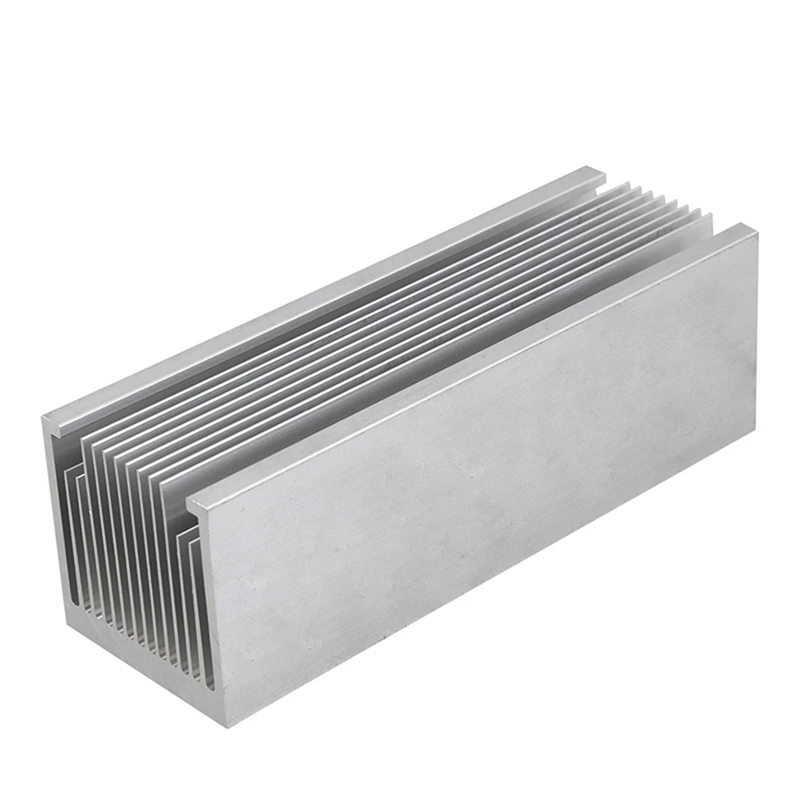 Radiador de aluminio 50X50x150mm, disipador de calor denso de 14 dientes para amplificador de potencia, calentador, sistema de refrigeración por agua para ordenador