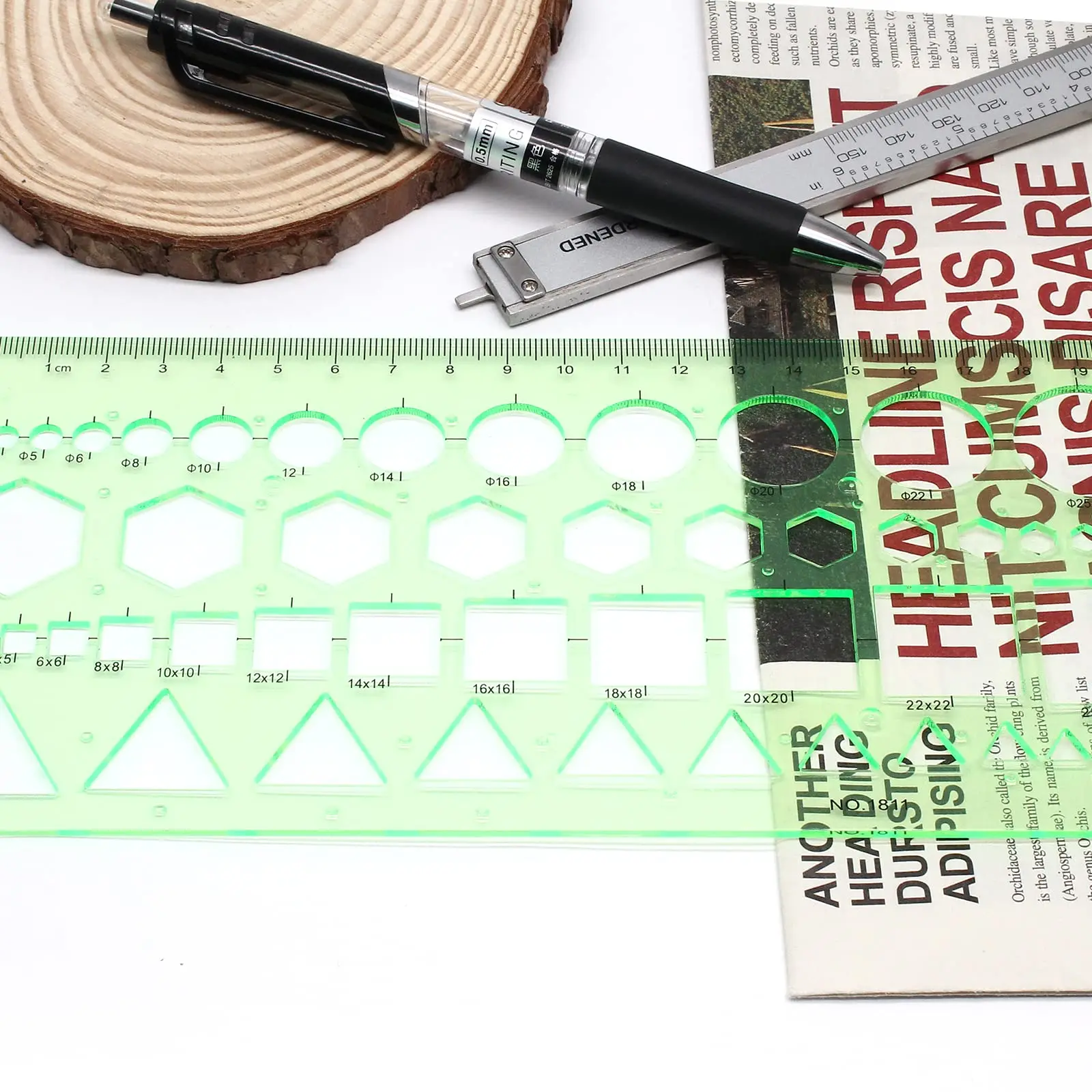 1PC round template measuring geometry template for offices and schools, building templates, drawings, etc.