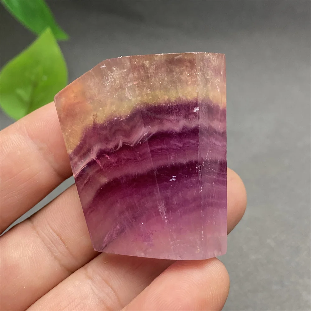 Natural Gem Fluorite Geometric Polyhedron Hand Polished Home Decoration