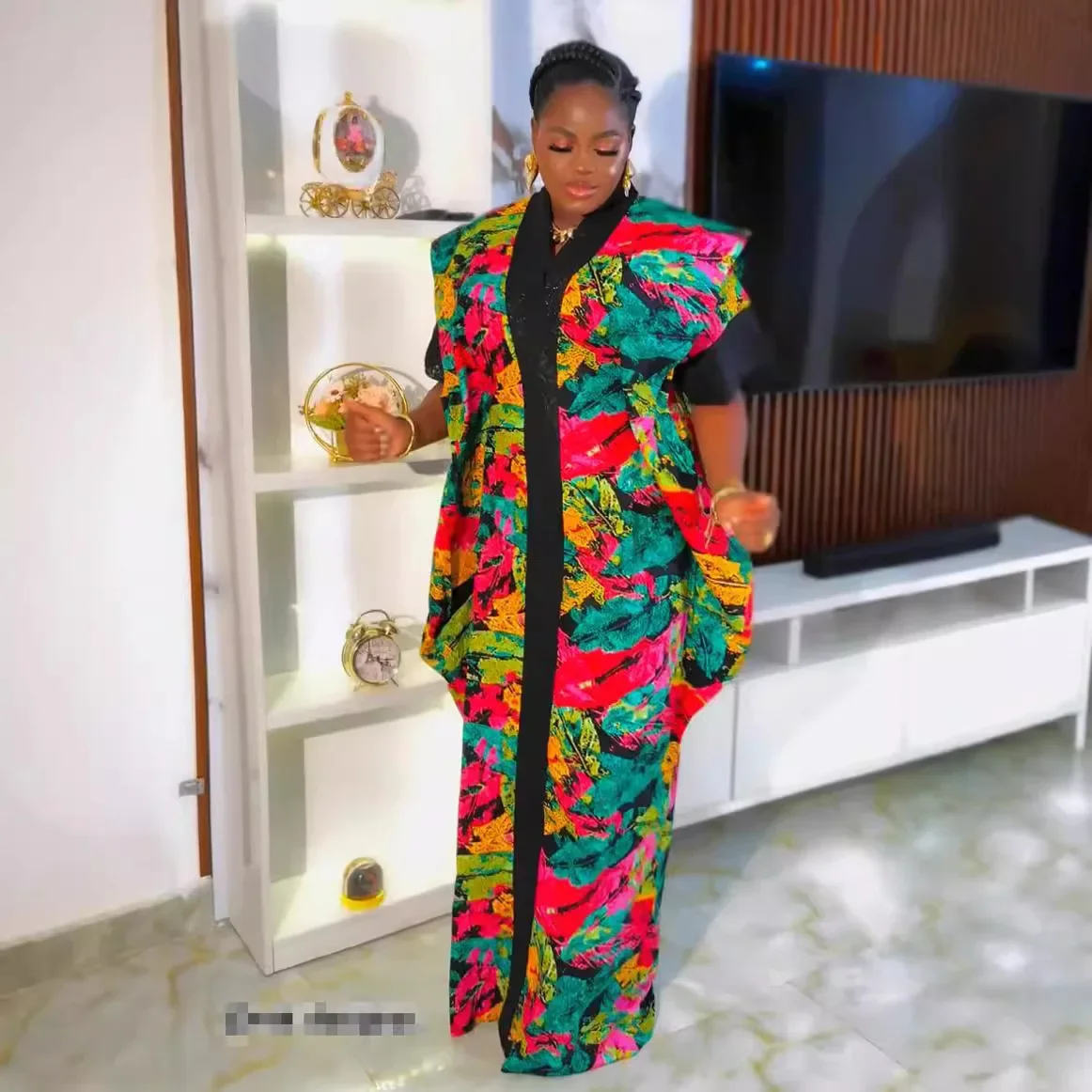 African Dresses for Women Dashiki Ankara Sequin Outfit Gown Kaftan Muslim Wedding Party Long Maxi Dress Plus Size Africa Clothes