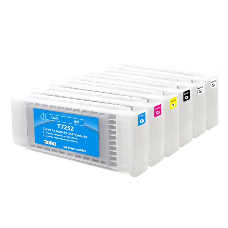 T7251 T7254 T725A1 T725A2 compatible ink cartridge for Epson surecolor F2000 F2100 F2130 F2140 printer full with DTG Textile ink