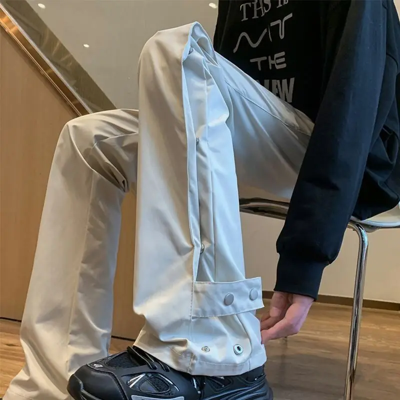 عالية الجودة جديد الصدر الاعتداء السراويل الرجال الأمريكية وظيفية مايكرو سحب السراويل الرجال فضفاض مستقيم بناطيل كاجوال رجل #5