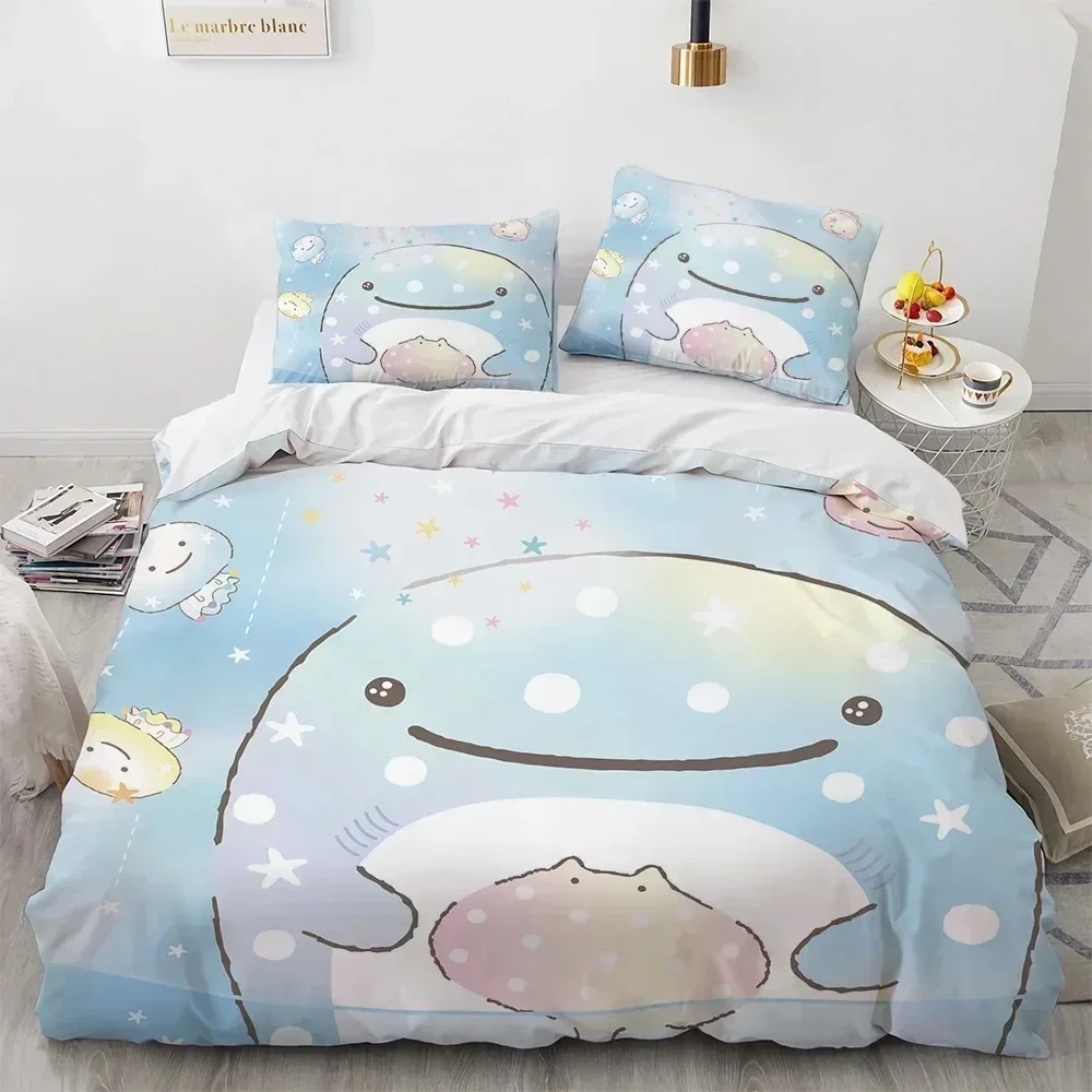 

3D Cartoon Sumikko Gurashi Printed Bed Set Duvet Cover Pillowcase Bedding Set Bed Linen Sheet Quilt Cover Full Queen King Size