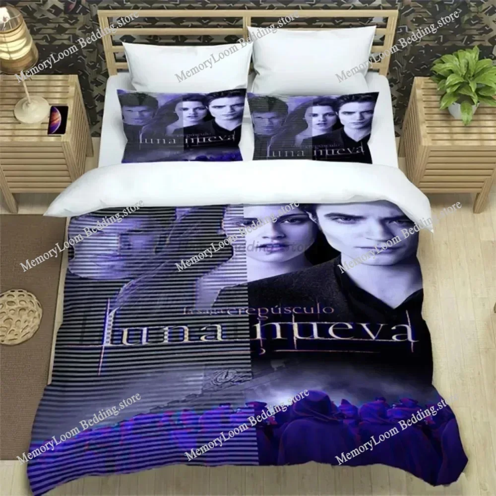 TV Drama Popular Twilight Series Bedding Set Single/Twin/Queen Size Duvet Cover 3D Print Soft Bed Sheet Set Adult Bedroom Decor