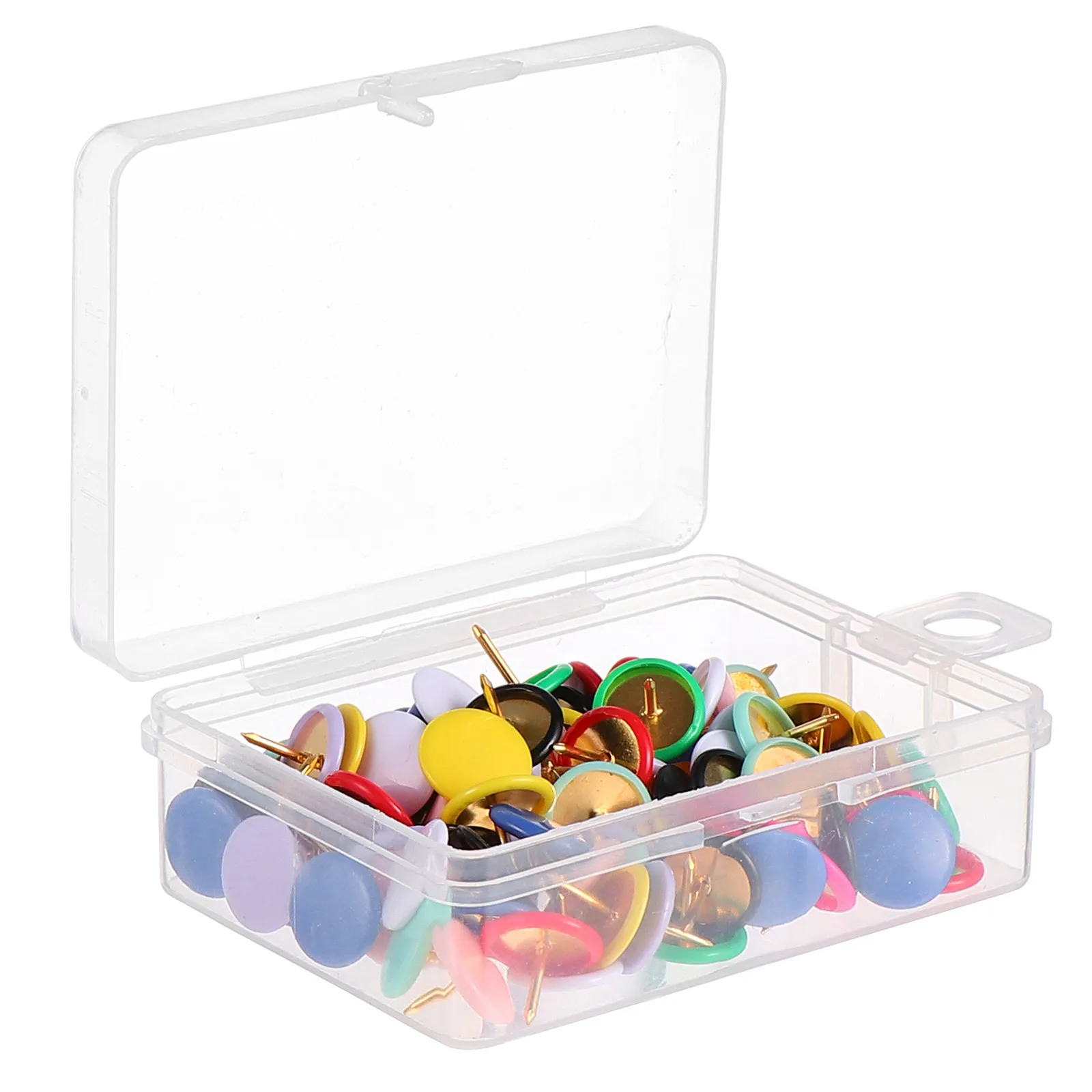 

100Pcs Mixed Color Thumbtacks Flat Head Plastic Pushpins for DIY Projects Decorative Tacks Bulletin Board Display Use