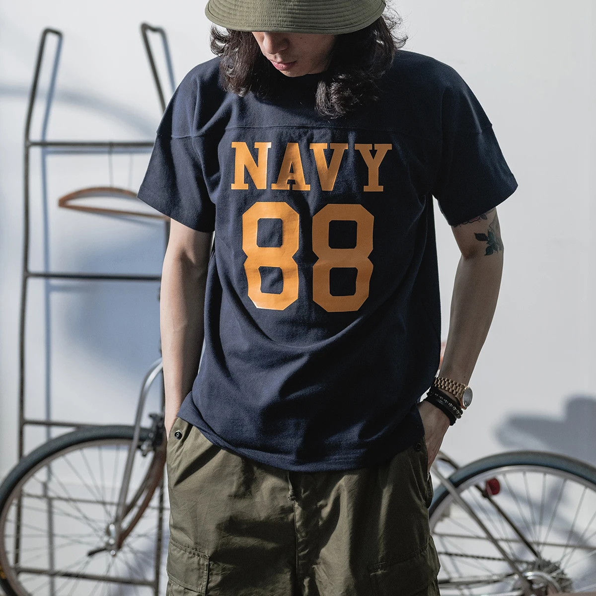 

Red Bronson American Fooall Rugby Sports irt ort Sve Pure Cotton T-irt Youth ular Loose Fit round Ne Tee