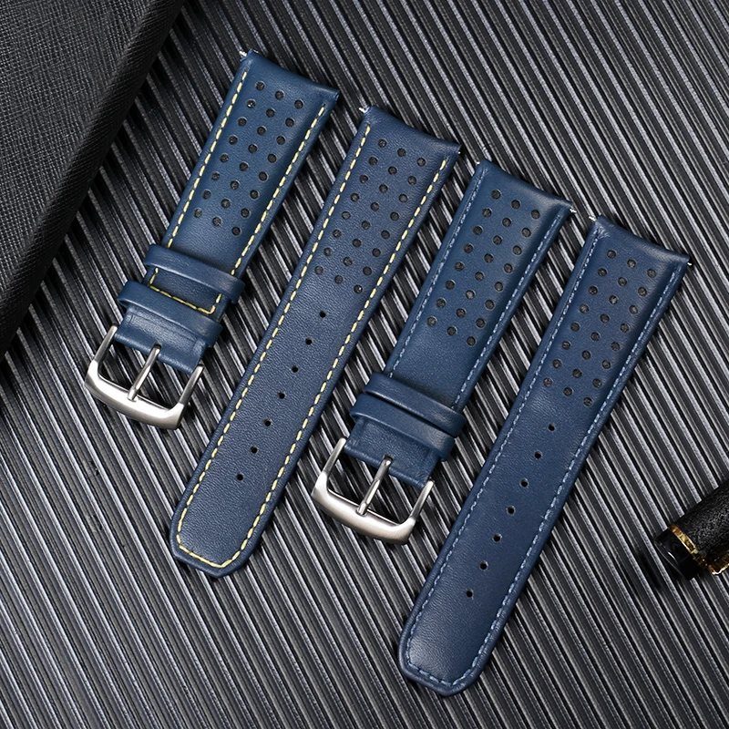 Genuine Leather Watch Strap for Citizen Watch Strap Blue Angel JY8078-52L Y8078-01L Second Generation Blue Angel Cowhide 22 23mm