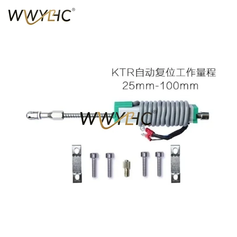 Automatic Reset Spring Electronic Ruler, 10-100mm Miniature Linear Displacement Sensor Transducer