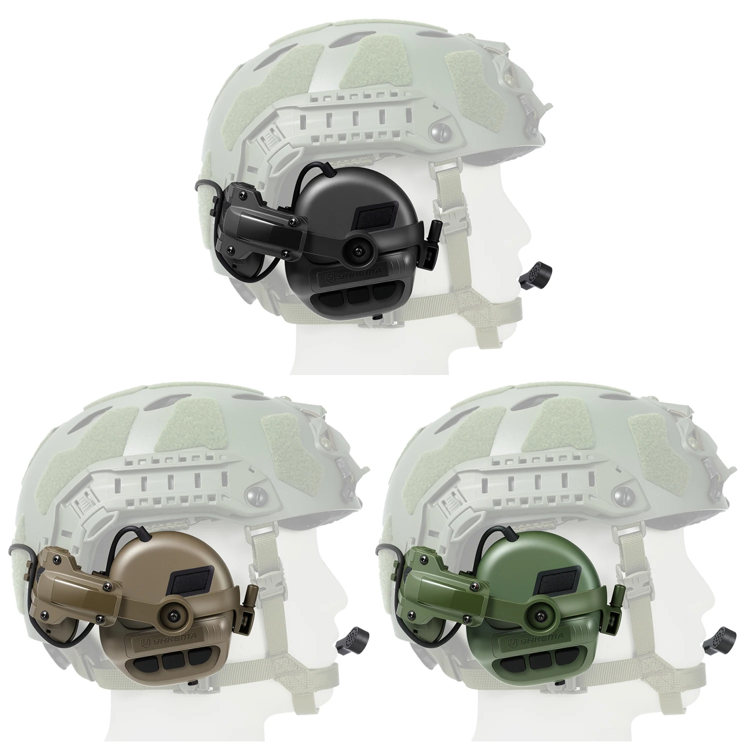 Outdoor Tactical Shooting Headset Electronic Noise Cancelling Earmuff with Mic for Communication, 6 X Sound Pickup for Hunting image 2
