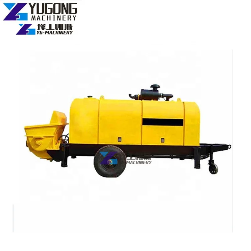 Construction Machinery Portable Small Concrete Pump Powerful Concrete Pump for Sale Diesel Concrete Pump with Mixer Machine