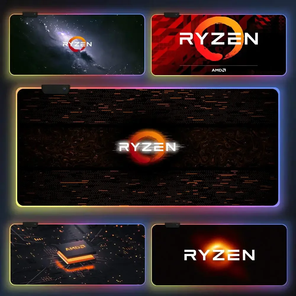 

Game A-AMD Ryzenes logo Mouse Pad CS-GO anime character luminous super large RGB office game competitive keyboard pad
