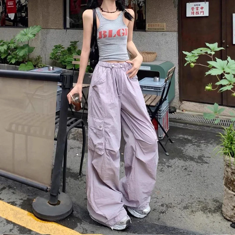 

Брюки-карго женские унисекс весна-лето нейлон обычного кроя минималистичный городской социальный быстросохнущий влагопоглощающий легкий ПР