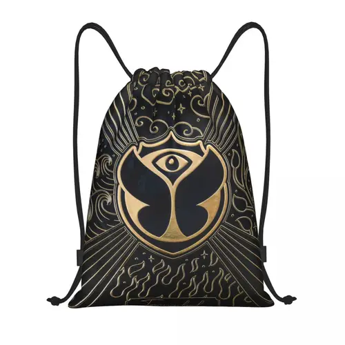 Imagen 1 del producto Mochila con cordón personalizada de Tomorrowland, ligera, electrónica belga, música de baile, gimnasio, deportes, sacos para Yoga