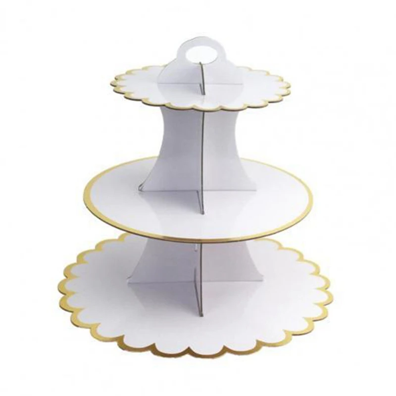 

3 Tier Serving Tray Cupcake Tower Cupcake Holders For Parties Wedding Birthday Baby Shower Tea Party Decor Durable Easy To Use