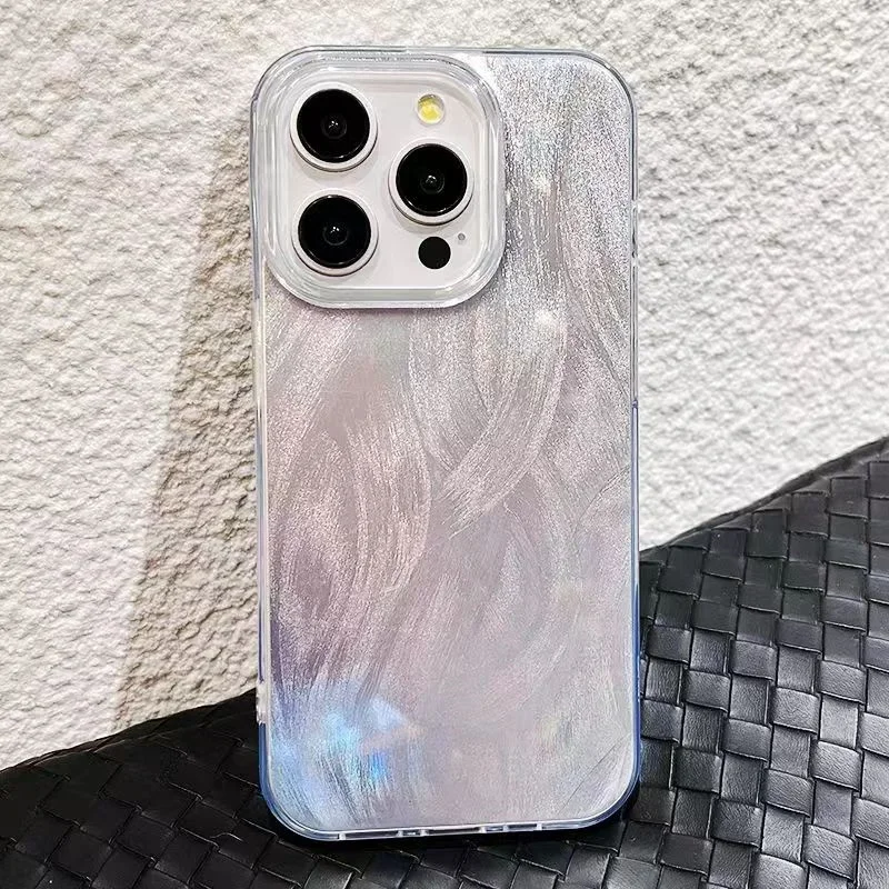Luxury Laser Silver Phone Case For Xiaomi Poco X6 5G Cases M6 Pro 4G Case Poco X6 X3 X5 Pro Mi 11 Lite 5G NE Shockproof Cover