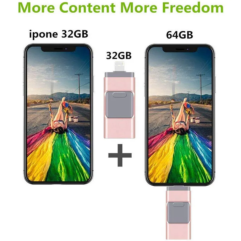 عصا فلاش USB للهاتف والروبوت ، نوع C OTG ، محرك قلم صغير ، USB ، 4 في 1 HD ، GB ، 64 GB ، 32 GB ، 16GB