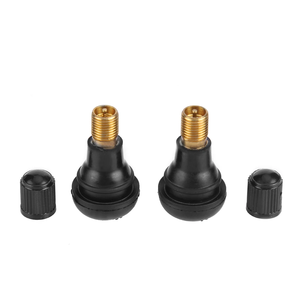 10/25Pcs TR412 Snap-in Black Rubber Tubeless Tire Tyre Valve Stems for ATV Car Motorcycle Tubeless Tire Valve Stems