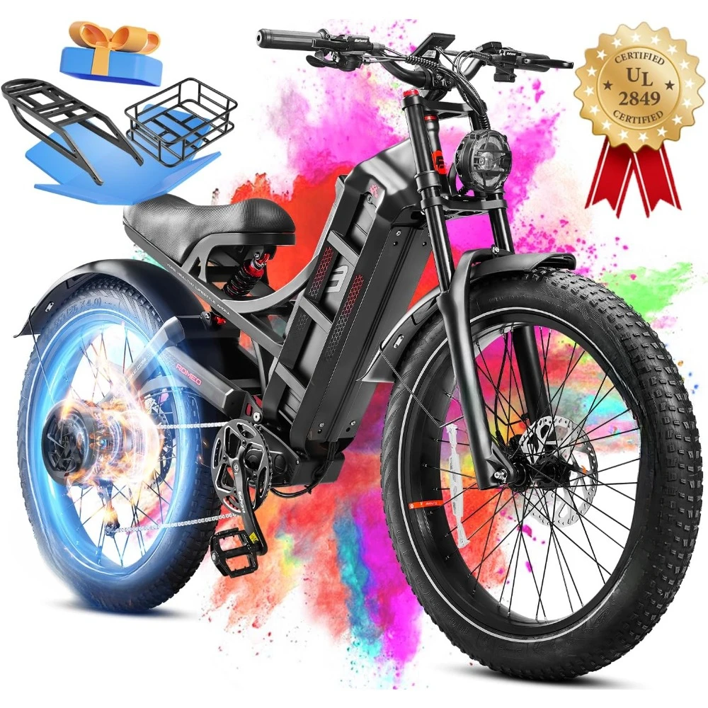 3000W/ Peak 1600W 60A Electric Bike, 26