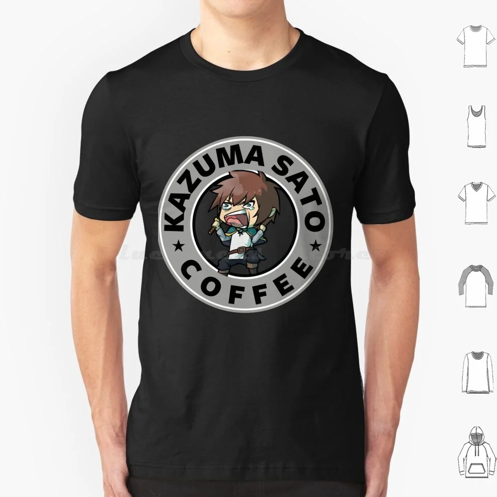 School Anime-Kazuma Satou Konosuba Anime Coffee 3 T Shirt Men Women Kids 6Xl Sato Kazuma Kazuma Sato Satou Anime Konosuba