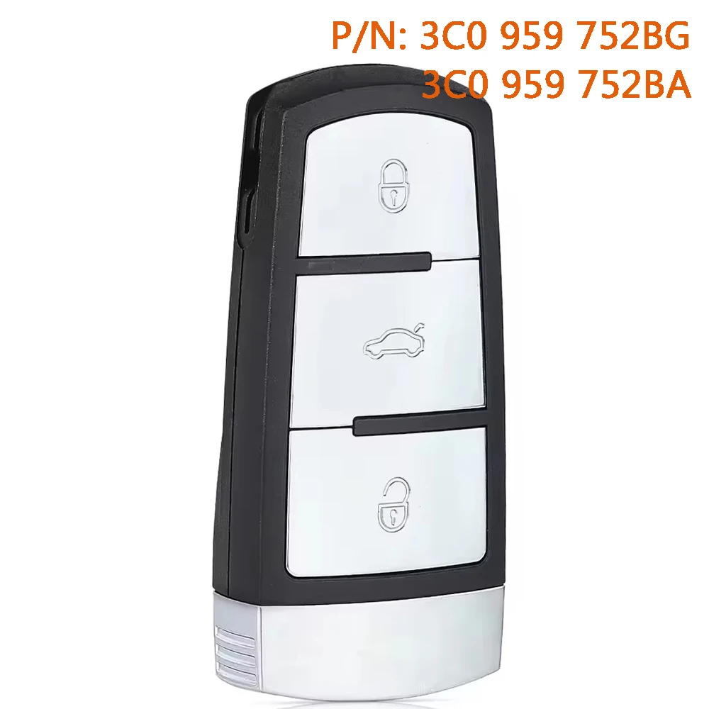 KEYECU 3C0959752BG 3C0959752BA Fernbedienungsschlüssel für Volkswagen Magotan Passat CC B6 2009-2013 434MHz ID46/ ID48 3C0 959 752BA/ BG