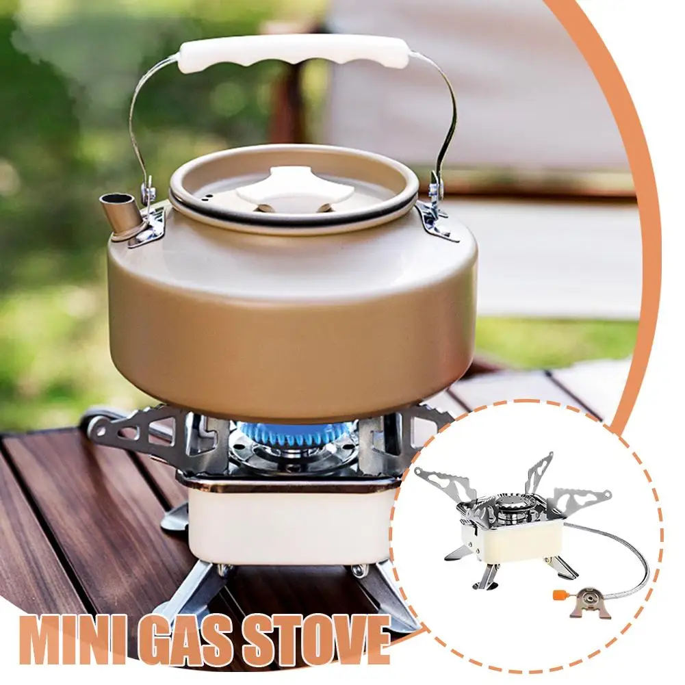 Camping Gas Stove Mini Big Power Heater Gas Stove Cookware Bbq Cookware Tourist Barbecue Portable Picnic Outdoor Cooker Bur M3n8