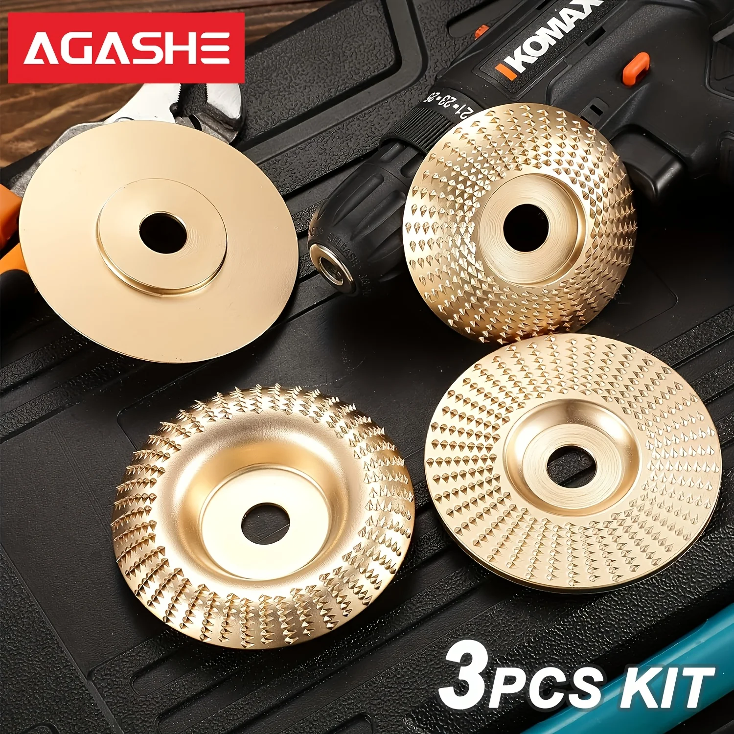 

Набор из трех шлифовальных дисков для деревообработки, диаметр 100 мм/16 мм, высокоскоростные формовочные и обрезные круги, для резки и гравировки по дереву