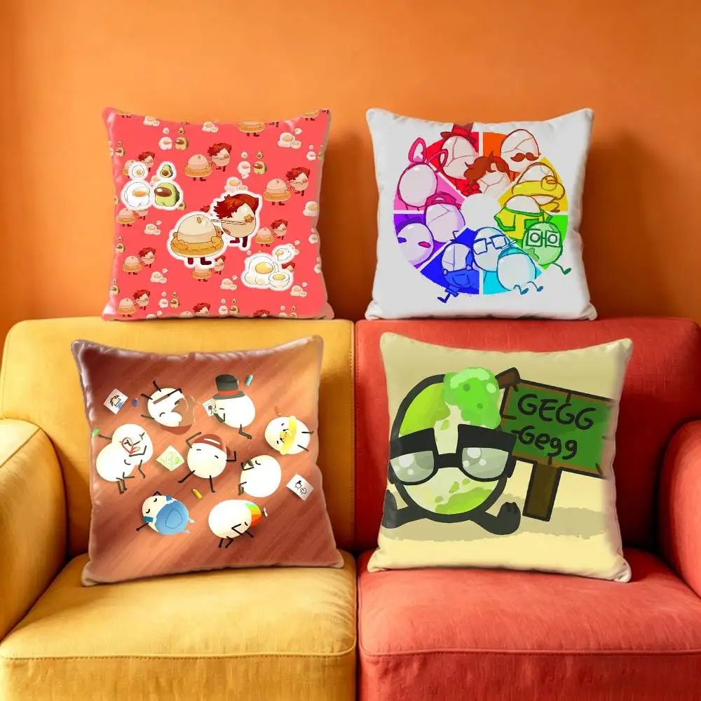 Q-SMP E-ggs Game  Pillow Case Anti-dustmite Pillowcase Invisible zipper silky Sofa cushion cover for bedroom