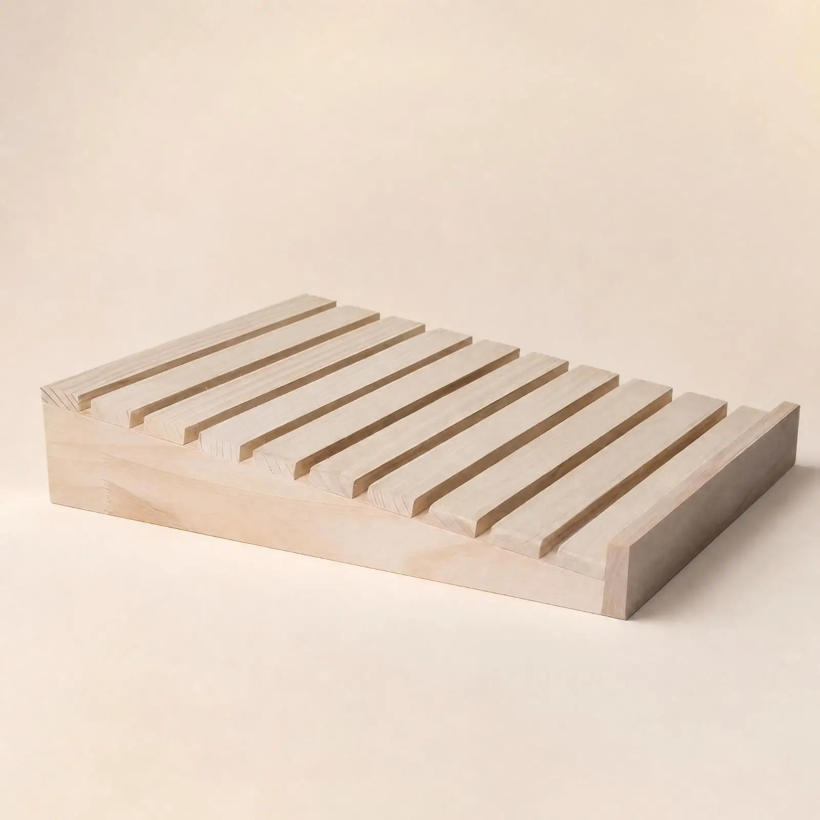 Solid Wood Bakery Display Rack Angled Pastry Stand for Countertop Bread Cake Showcase Organizer