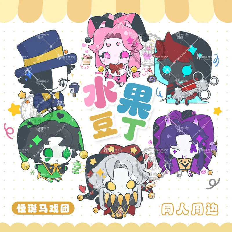 Anime ‌The Freak Circus Pierrot Jester Harlequin Doctor Cosplay Acrylic Standing Sign Cartoon Flash Badge Emblem Square Card
