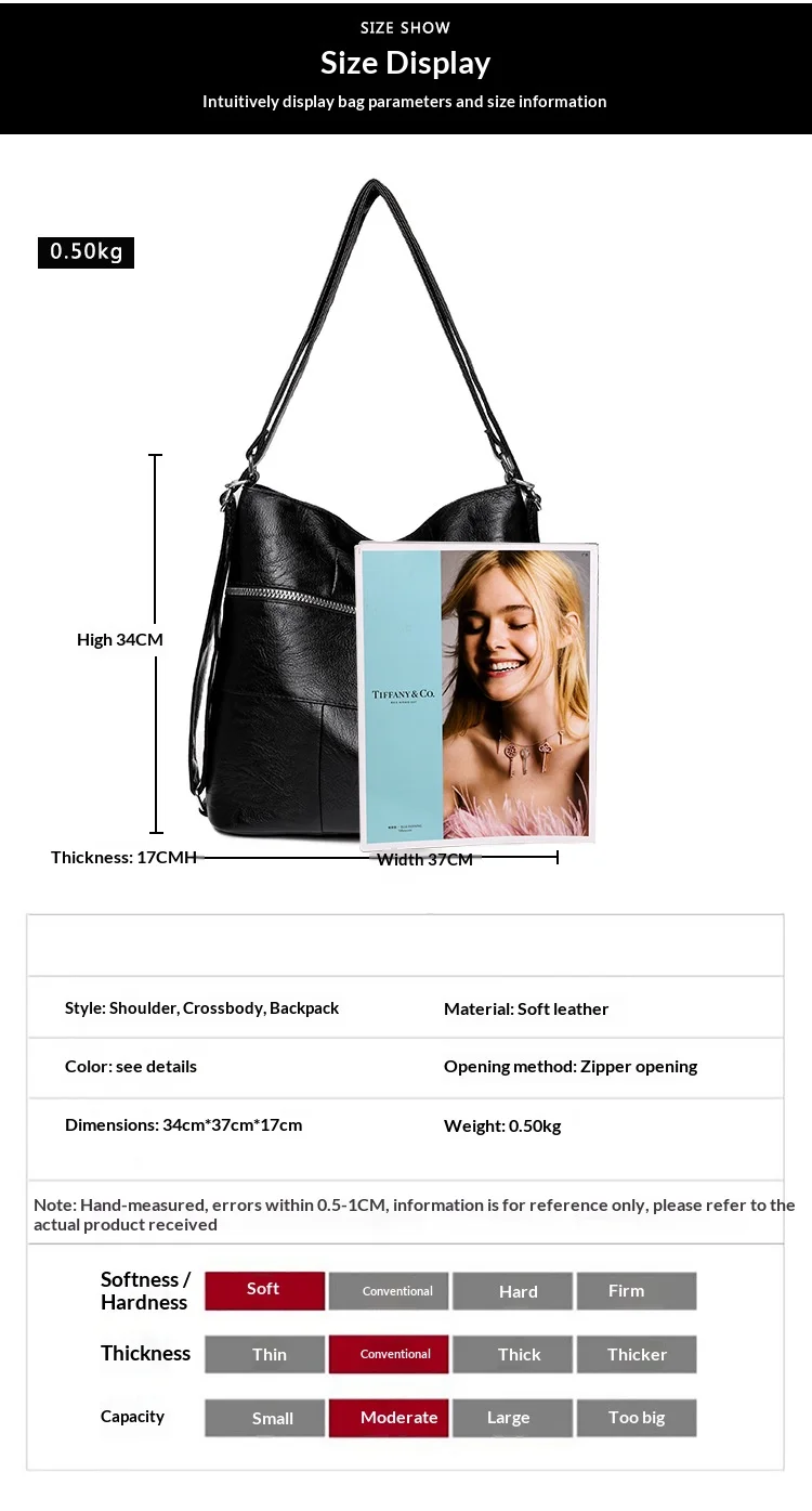 Women Handbags Female Designer Brand Shoulder Bags for Travel Weekend Outdoor Feminine PU Leather Large Messenger Bag Backpack